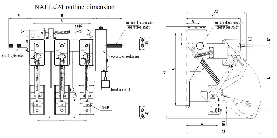 NAL12/24 outline dimension